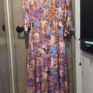 Floral Multicolor Maxi Dress
